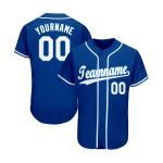 Custom Royal White-Light Blue Baseball Jersey