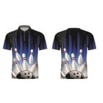 Short Sleeves Light Custom Full Sublimation Dart Jersey Quick Dry Breathable Bowling Polo Shirts